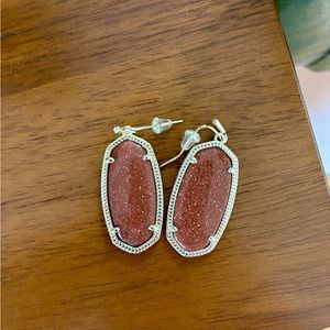 Burnt orange sparkly Kendra Scott earrings